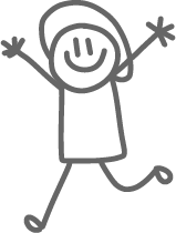 Simple drawing of kids playing with kite